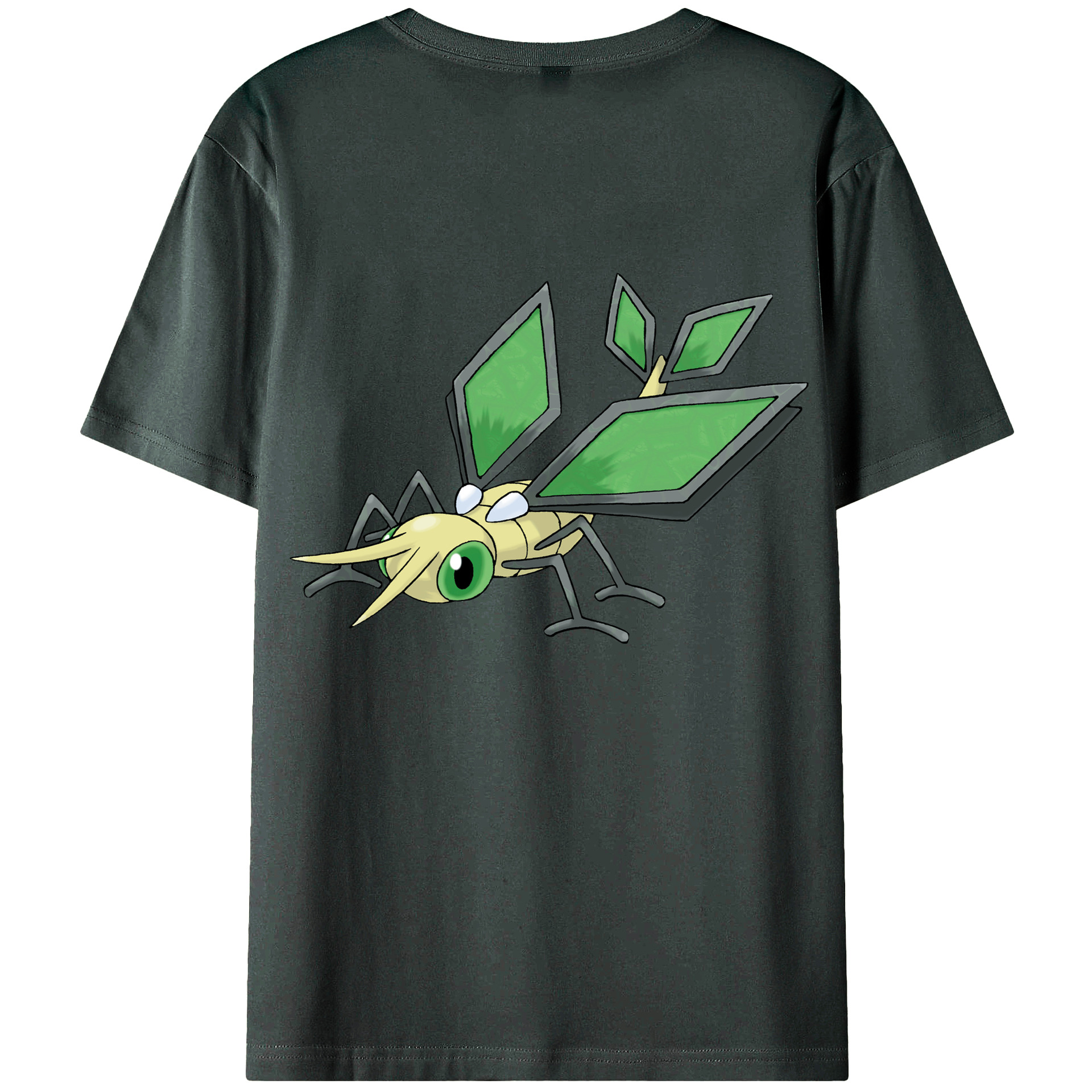 （画像用） ポケットモンスター Pokémon 綿100％ メンズ半袖Tシャツ（バックプリント） 通気性